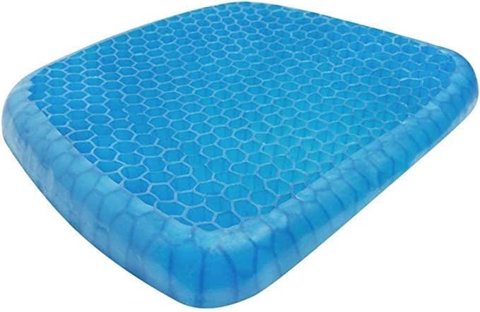 Egg Gel Seat Cushion Ergonomic Breathable Design Pressure Relief Sitter Tailbone Pain Sciatica Pain Back Pain Silicon Seater Cushion Chair Pad with Non-Slip Cover for Home (Pack of 1)