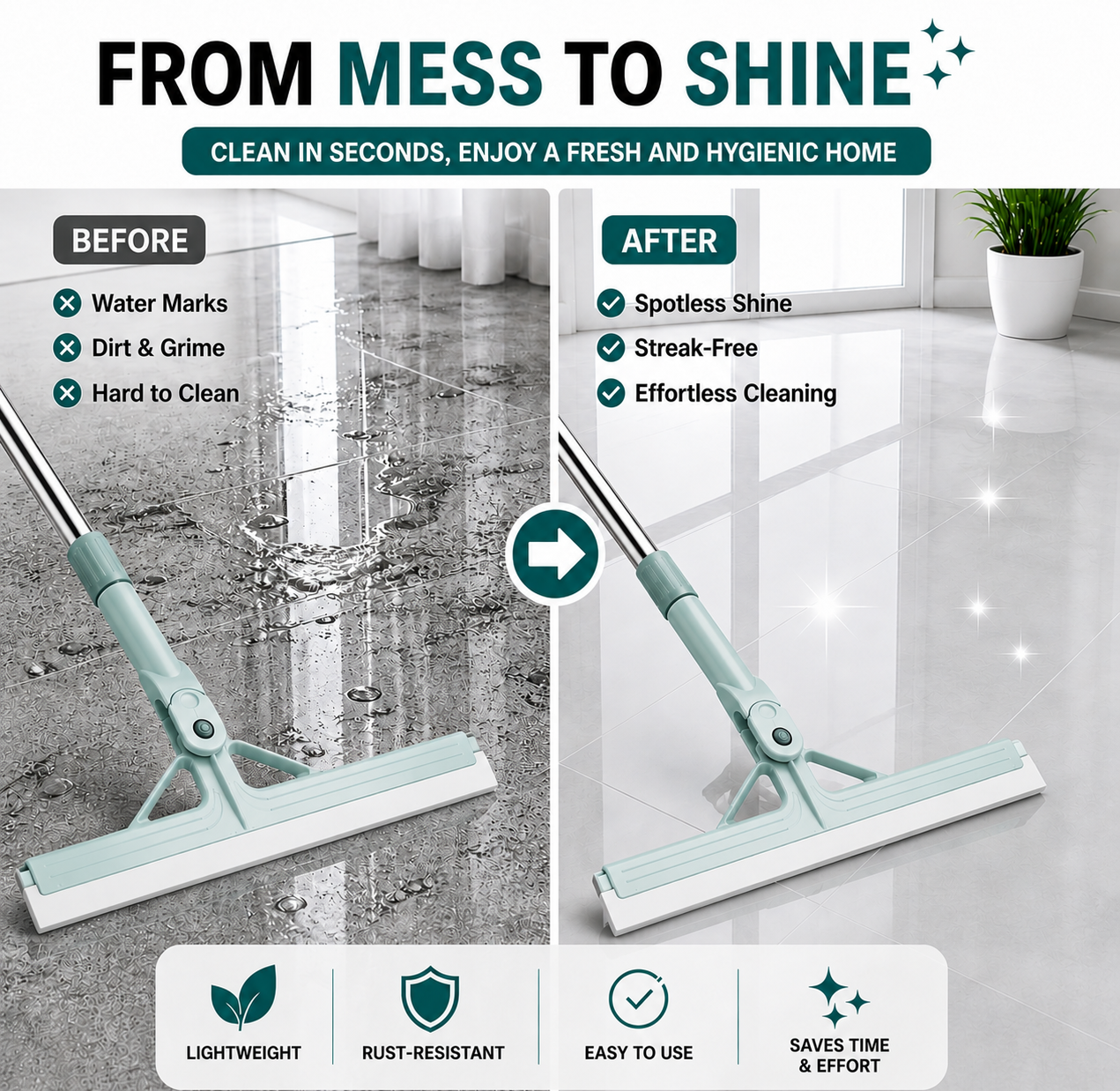 1-Swipe Water & Dust Cleaner