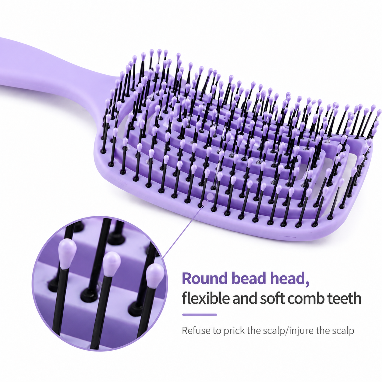 Flexible Bristle Detangle  Hair Brush