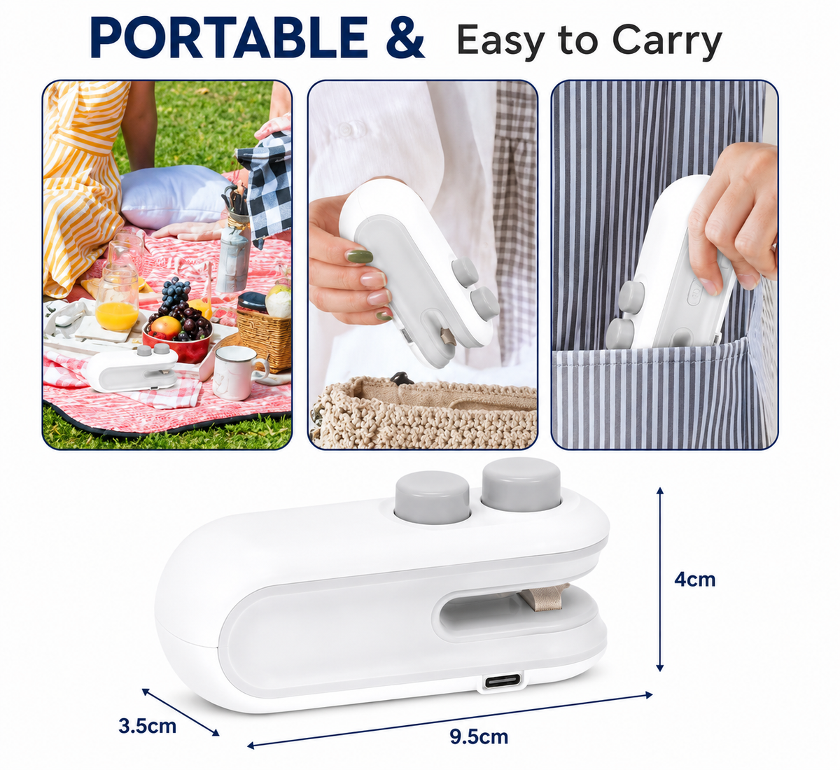InstantSeal - 2 in 1 bag sealer & cutter