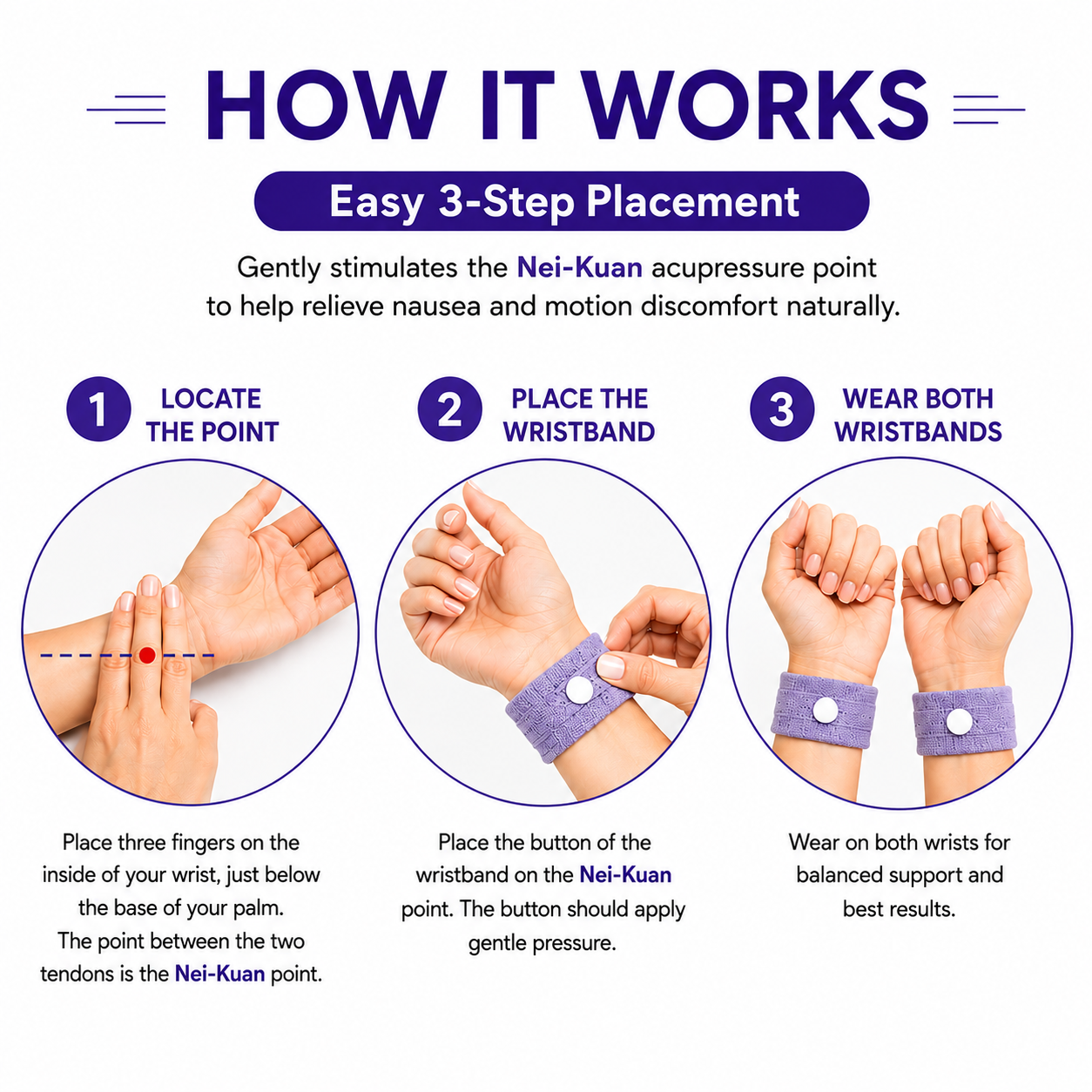 Motion Sickness Wristband (1 Pair)
