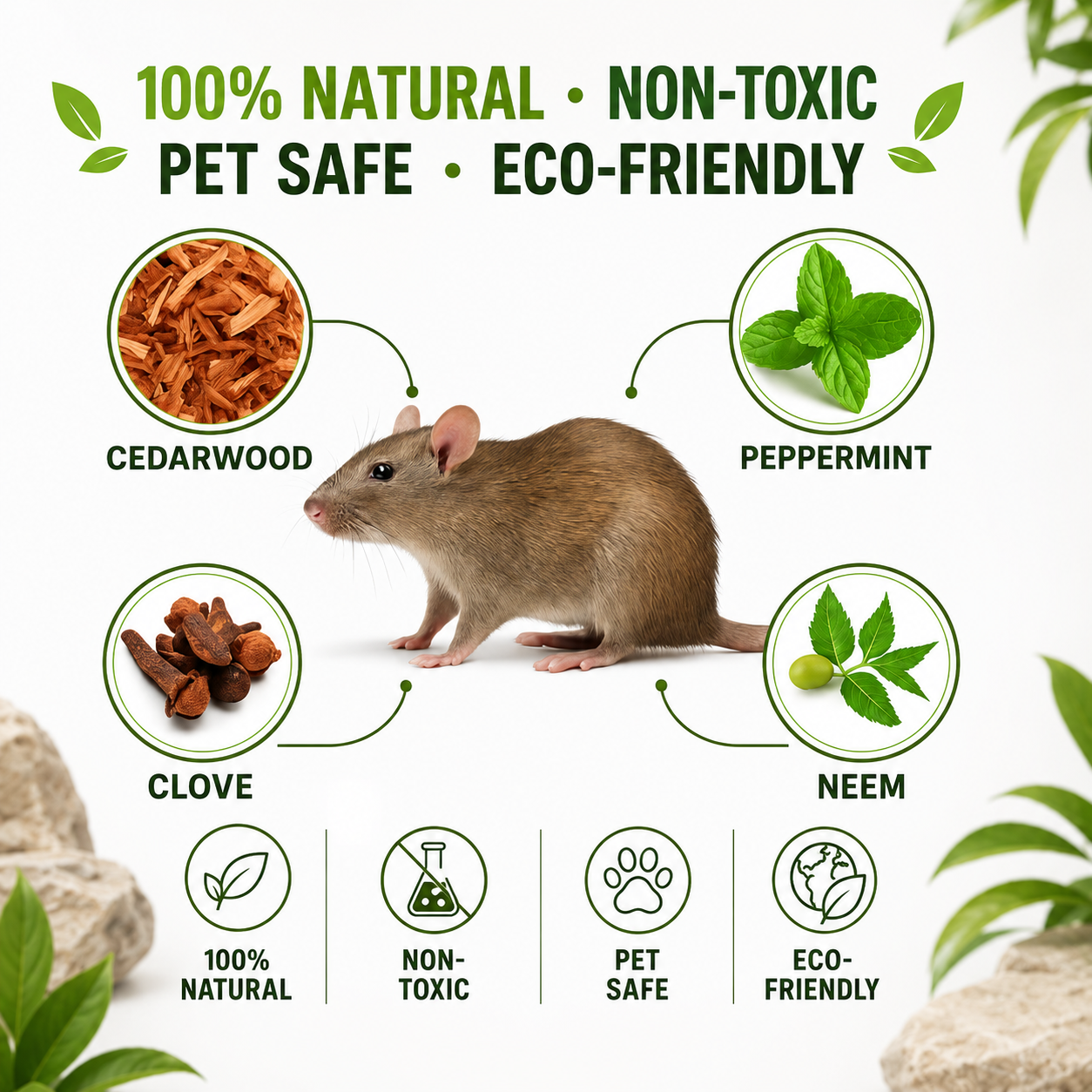 Eco Friendly Rat Repellent Spray BUY 1 GET 2 FREE